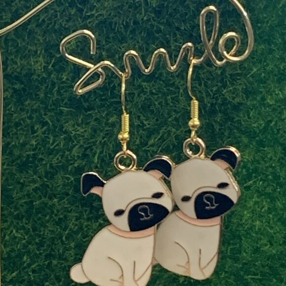 Pug Earring, Dog Earring, Gift Idea, Fur Baby Earring, Novelty Earring, Pet - Picture 5 of 5